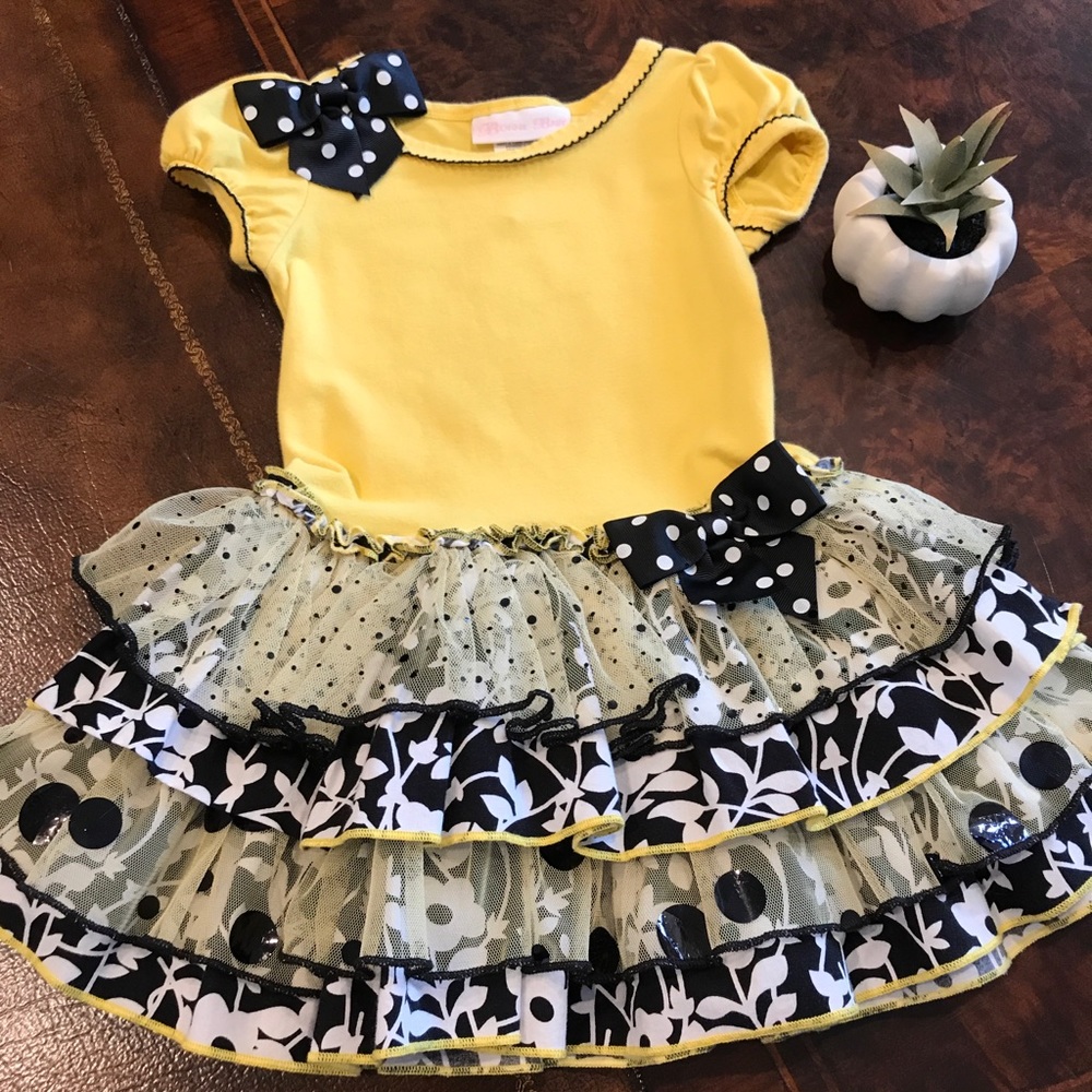☀️BONNIE JEAN☀️ yellow toddler tutu dress 24m / 2T